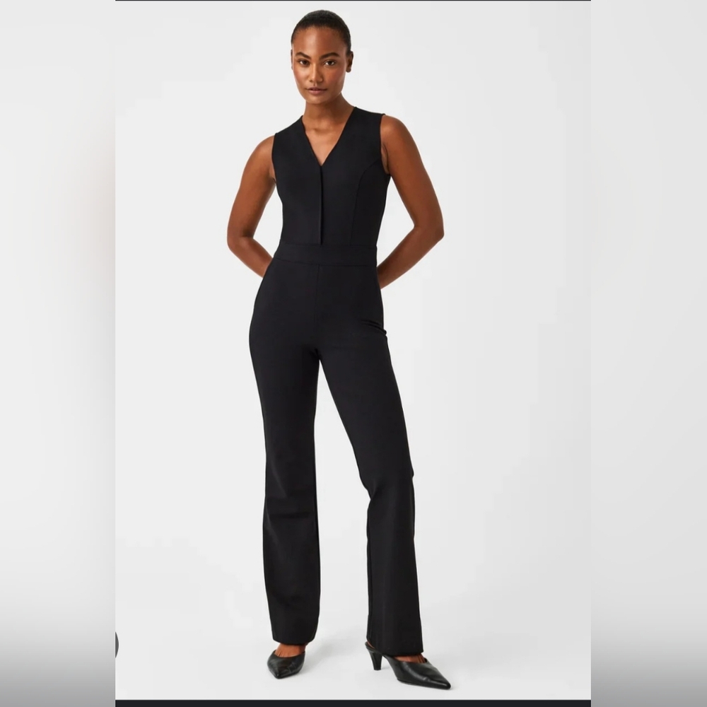 SPANX Perfect Sleeveless Jumpsuit in clasic black size large new